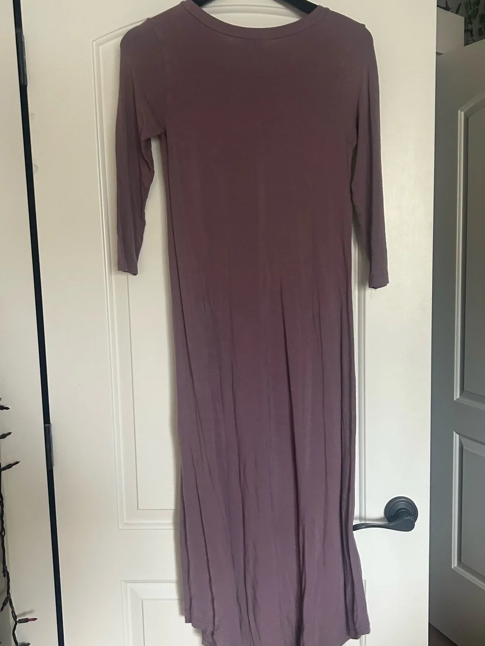 Wilfred Mauve-Taupe Long Sleeve Maxi Dress